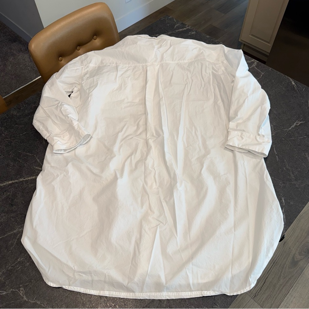 English Factory White Oversized Button-Down Shirt Dress - Picture 9 of 9